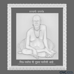 3DGOD-1117 Swami Samarth ji 3D CNC Model Artcam Relief & STL Download CNCadda.Com