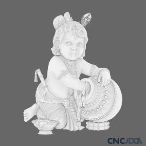 3DGOD-1121 Makhan Chor Kanh 3D CNC Model Artcam Relief & STL Download CNCadda.Com