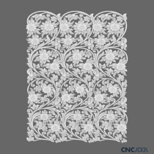3DLFTR-1052 3D Flower Pattern STL & Relief File Download CNCadda.Com