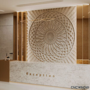 3DDSQ-1053 Square CNC Design 3D Model Artcam Relief Square File RLF And STL Download CNCadda.Com